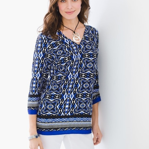 *NO LONGER AVAILABLE* Geometric Stripe Tunic - Picture 2 of 3